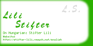 lili stifter business card